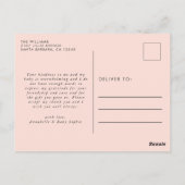 Moderne Roos Gold Baby shower Hartelijk dank Briefkaart (Achterkant)