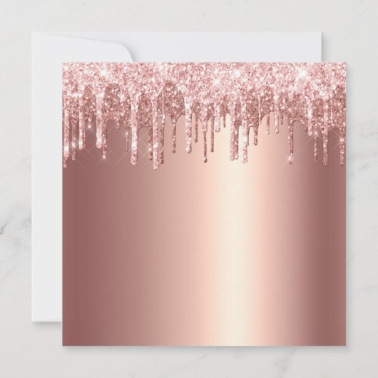 Moderne Roos Gold Baby shower — nog te gebruiken Kaart (Achterkant)