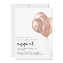 Moderne Roos Gold Balloons Engagement Party