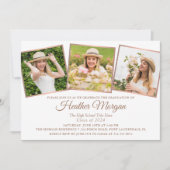 Moderne Roos Gold Black 3 Fotogradatie Partij Kaart (Voorkant)