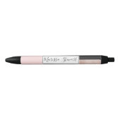 Moderne Roos Gold Black Blush Pink Geometric Zwarte Inkt Pen (Voorkant)
