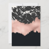 Moderne Roos Gold Black, witte marmerpenselen Kaart (Achterkant)