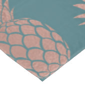 Moderne Roos Gold Blauwgroen groen ananassolpatroo Tafelkleed (Gekanteld)