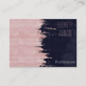 Moderne Roos Gold Blue-penseelstreken Abstracte ve Visitekaartje (Voorkant)