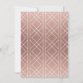 Moderne Roos Gold Brush Stroke Bridesmaid Invite Kaart (Achterkant)