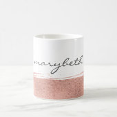 Moderne Roos Gold BrushCoffee Mok (Center)