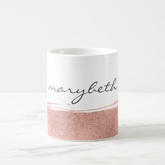 Moderne Roos Gold BrushCoffee Mok (Center)