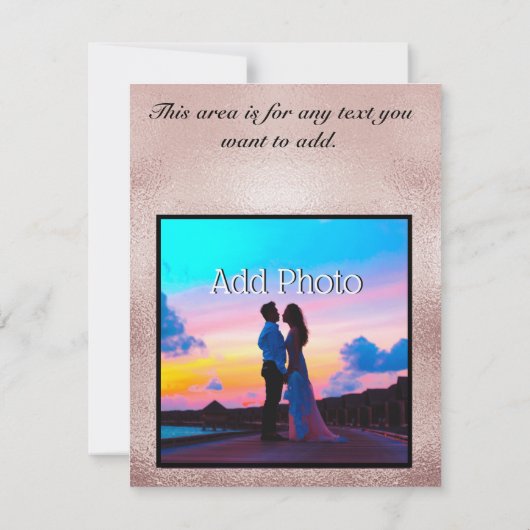 Moderne Roos Gold Burgundy Floral Elegant Change / Save The Date (Achterkant)