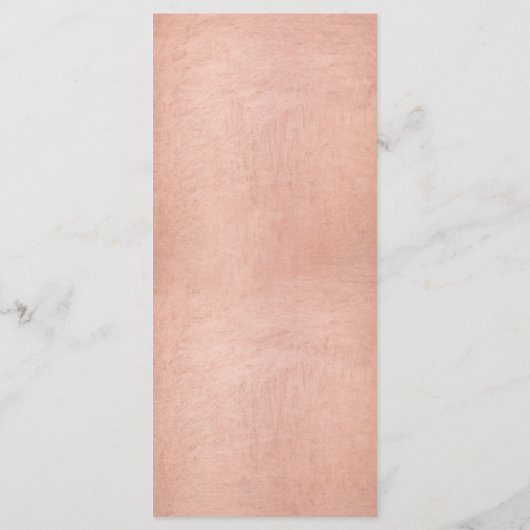 Moderne Roos Gold Calligraphy Metallic Wedding Men Menu (Achterkant)