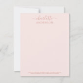 Moderne Roos Gold Custom Calligraphy Name Business Notitiekaartje (Voorkant)