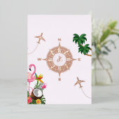 Moderne Roos Gold Destination Passport Wedding Folie Uitnodiging (Staand Voorkant)