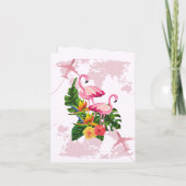 Moderne Roos Gold Destination Passport Wedding Inv (Achterkant)