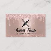 Moderne Roos Gold Drivers gebak Visitekaartje (Voorkant)