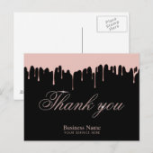 Moderne Roos Gold Driving Beauty Salon Hartelijk d Briefkaart (Voorkant / Achterkant)