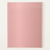 Moderne Roos Gold Elegant Glam elk jaar aangesteld Planner (Achterkant)