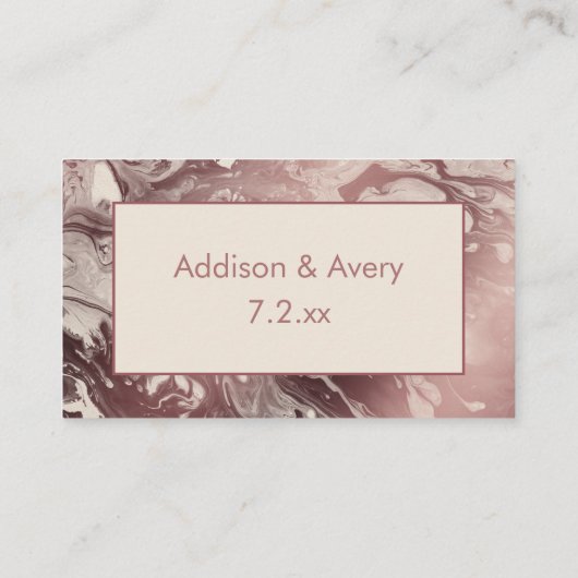 Moderne Roos Gold en crème met dank Informatiekaartje (Achterkant)