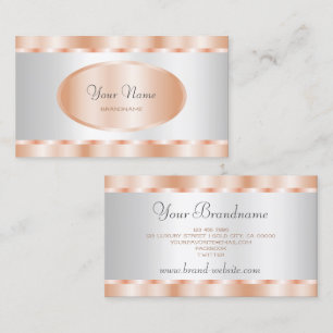 Moderne Roos Gold en Silver Effect Professional Visitekaartje