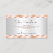 Moderne Roos Gold en Silver Effect Professional Visitekaartje (Achterkant)
