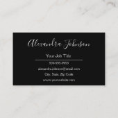 Moderne Roos Gold en zwarte massagetherapeut Visitekaartje (Achterkant)