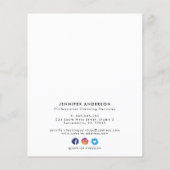 Moderne Roos Gold- en zwarte reinigingsservices Flyer (Achterkant)