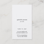 Moderne Roos Gold en zwarte strepen Visitekaartje (Achterkant)