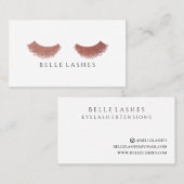 Moderne Roos Gold Eyelashes Beauty Visitekaartje (Voorkant / Achterkant)