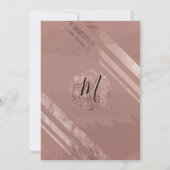 Moderne Roos Gold Faux Folie driehoek Bridesmaid Kaart (Achterkant)