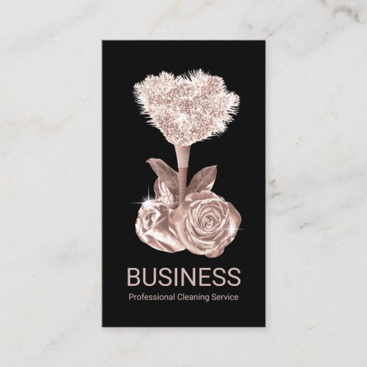 Moderne Roos Gold Floral Duster Bu Visitekaartje (Voorkant)