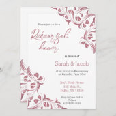 Moderne Roos Gold Floral Kaart (Voorkant / Achterkant)