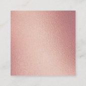 Moderne Roos Gold Foil Agenda Appointards Informatiekaartje (Achterkant)