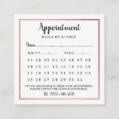 Moderne Roos Gold Foil Agenda Appointards Informatiekaartje (Voorkant)