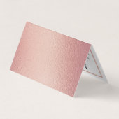 Moderne Roos Gold Foil Agenda Appointcard Visitekaartje (Achterkant)