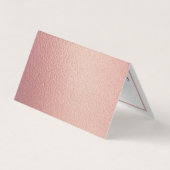 Moderne Roos Gold Foil Agenda RSVP-kaart Visitekaartje (Achterkant)