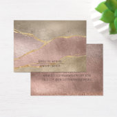 Moderne Roos Gold Foil Gold Glitter Earning Displa Visitekaartje (Bureau)