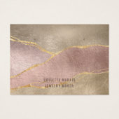 Moderne Roos Gold Foil Gold Glitter Earning Displa Visitekaartje (Voorkant)