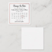 Moderne Roos Gold Foil kalendar Wijzigen Datum Informatiekaartje (Voorkant / Achterkant)