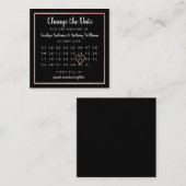 Moderne Roos Gold Foil kalendar Wijzigen Datum Informatiekaartje (Voorkant / Achterkant)