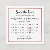 Moderne Roos Gold Foil-kalender bespaart de datum Informatiekaartje (Voorkant)