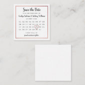 Moderne Roos Gold Foil-kalender bespaart de datum Informatiekaartje (Voorkant / Achterkant)