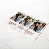 Moderne Roos Gold Foil marble Save the Date Folie Uitnodiging (Gedraaid)