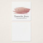 Moderne Roos Gold Foil-penseelstreek, juwelenweerg Vierkante Visitekaartjes (Voorkant /achterkant)