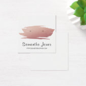 Moderne Roos Gold Foil-penseelstreek, juwelenweerg Vierkante Visitekaartjes (Bureau)