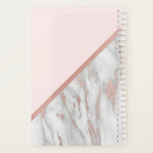Moderne Roos Gold Foil roze grijze marmer | NAAM t Planner (Achterkant)