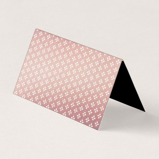 Moderne Roos Gold Foil Script Advice-kaarten Visitekaartje (Achterkant)