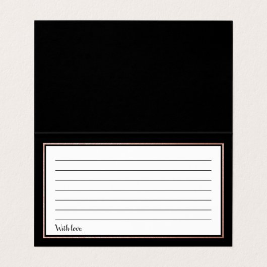 Moderne Roos Gold Foil Script Advice-kaarten Visitekaartje (Binnenkant ongevouwen)