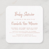 Moderne Roos Gold Foil & Script Baby shower Ticket (Voorkant)
