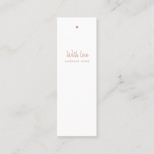 Moderne Roos Gold Foil Script Gift Labels (Voorkant)