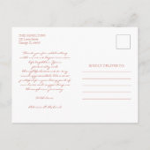 Moderne Roos Gold Foil Wedding Hartelijk dank voor Briefkaart (Achterkant)