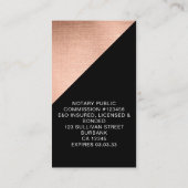 Moderne Roos Gold Foto Logo Visitekaartje (Achterkant)