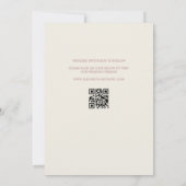 Moderne Roos Gold Foto QR Code Save the Date Kaart (Achterkant)